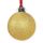 Palla di Natale Oro Glitter Diametro 7,5 cm.