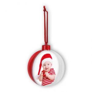 Palla di Natale Rossa diametro 7,5 cm.